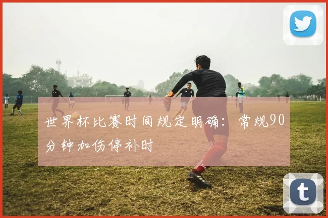 世界杯比赛时间规定明确:常规90分钟加伤停补时